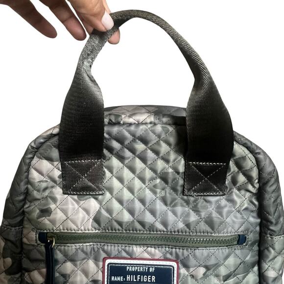 Tommy Hilfiger Camo Olive Quilted Mini-Backpack - Picture 2 of 14